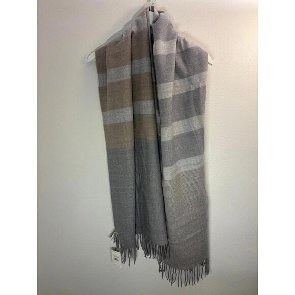 Calvin Klein Accessories - Calvin Klein Grey Plaid Winter Scarf